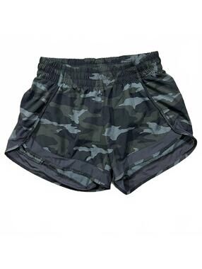 Athleta Camo Printed Mesh Racer Run Shorts Size XXS